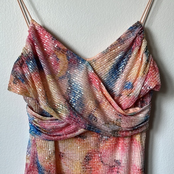 Guess Multi-Color Sequin Mini Dress Size 4 Excellent Condition - Picture 3 of 8